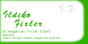 ildiko fixler business card