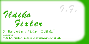 ildiko fixler business card